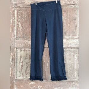 Navy Blue leggings with Lace Hem